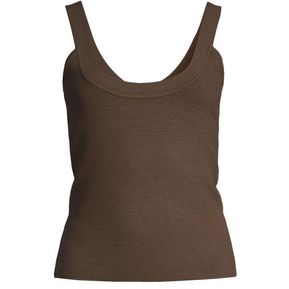 TOCCIN Brooke Knit Tank Top Brown XL